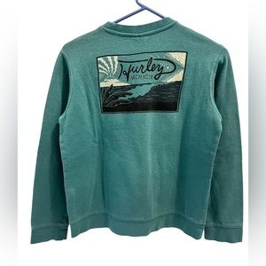 HURLEY sweatshirt size YOUTH LARGE green